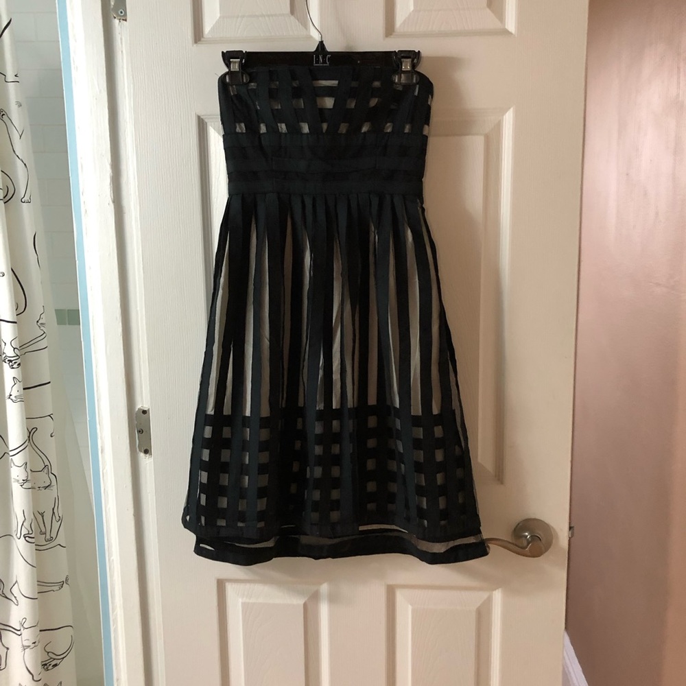 Cynthia Steffe black strapless dress size 0